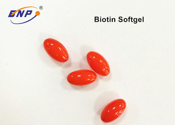 Vitamina molle arancio H della biotina dei gel 400mg di supplemento dell'OEM del ODM